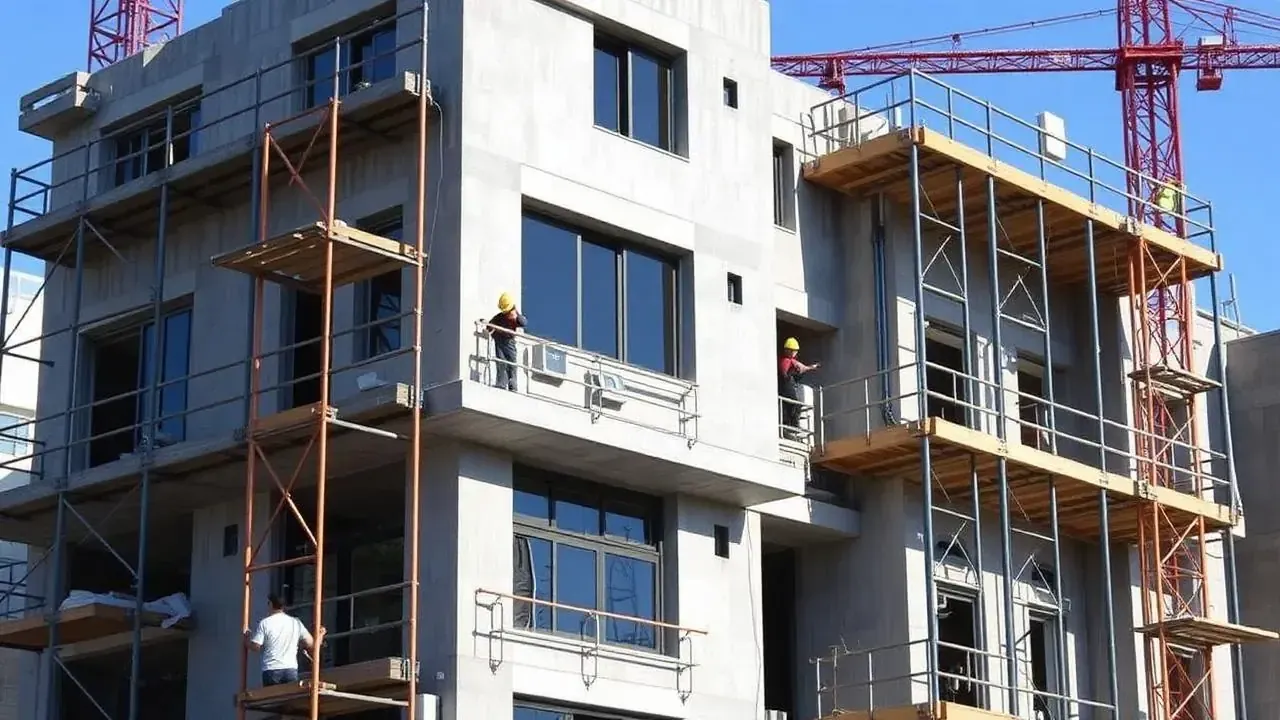 Construction progress on SASDPL flats in Ranchi at a live project site