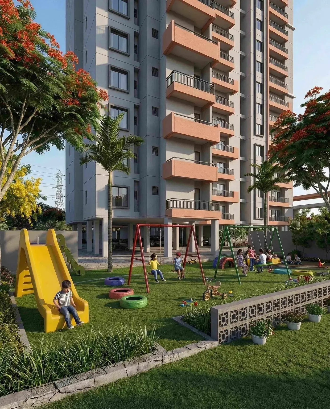 Interior living room layout inside SASDPL flats in Ranchi